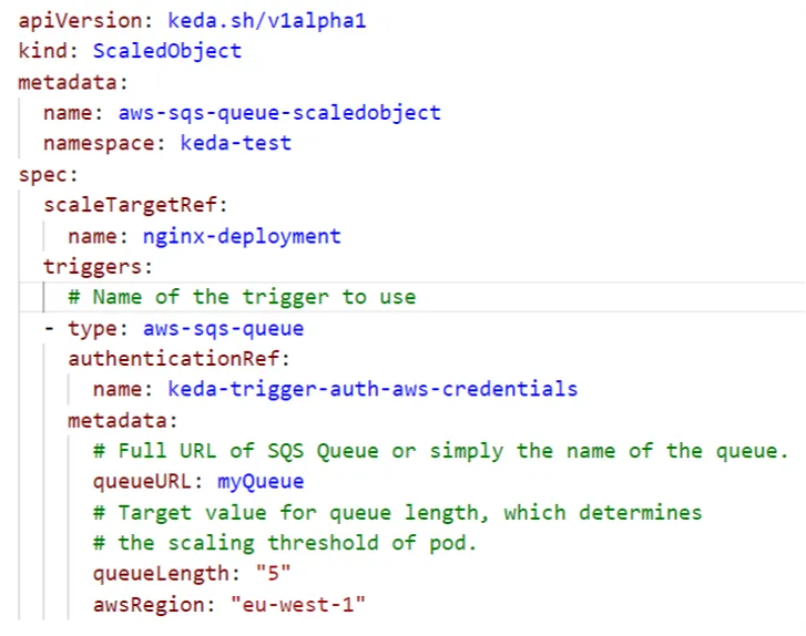 ScaledObject example