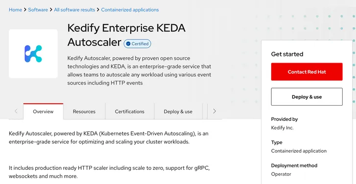 Kedify Enterprise KEDA Autoscaler on OpenShift
