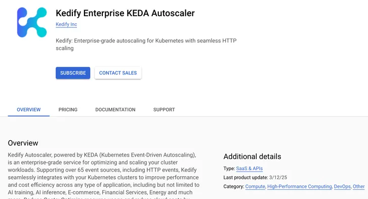 Kedify on Google Cloud Marketplace