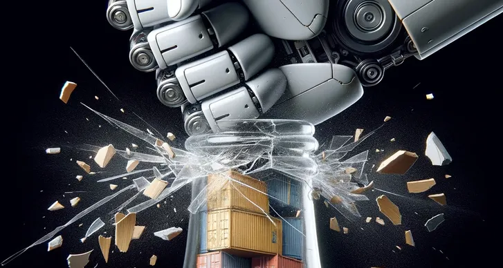 Smashing Glass Robot