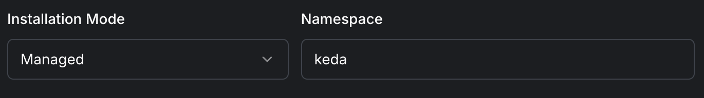 Namespace and KEDA Version